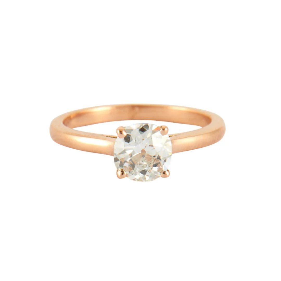 Diamond Solitaire Ring 1.08 ct Rose Gold