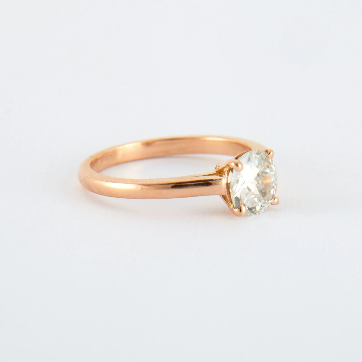 Diamond Solitaire Ring 1.08 ct Rose Gold - Image 5