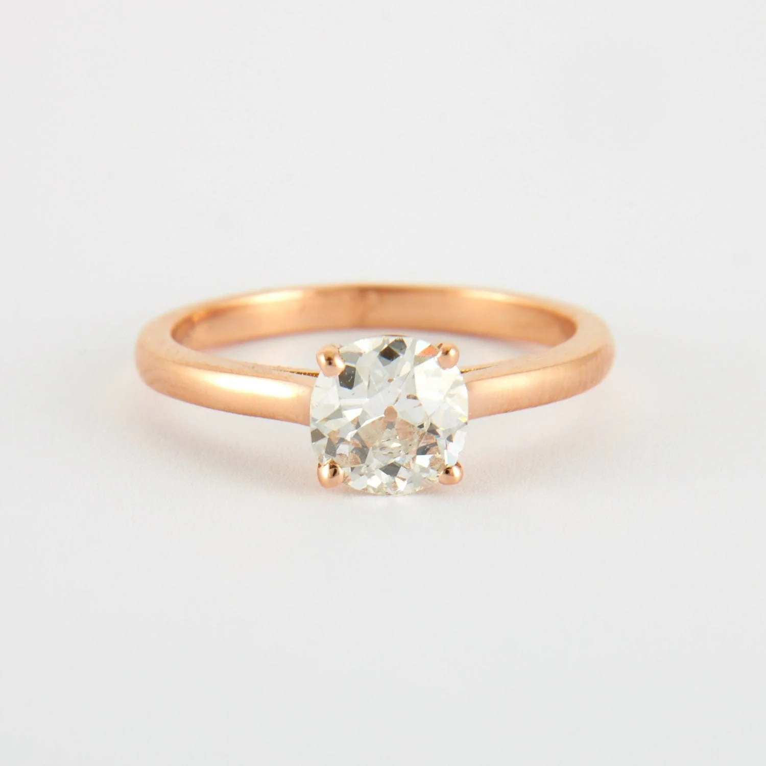 Diamond Solitaire Ring 1.08 ct Rose Gold - Image 7