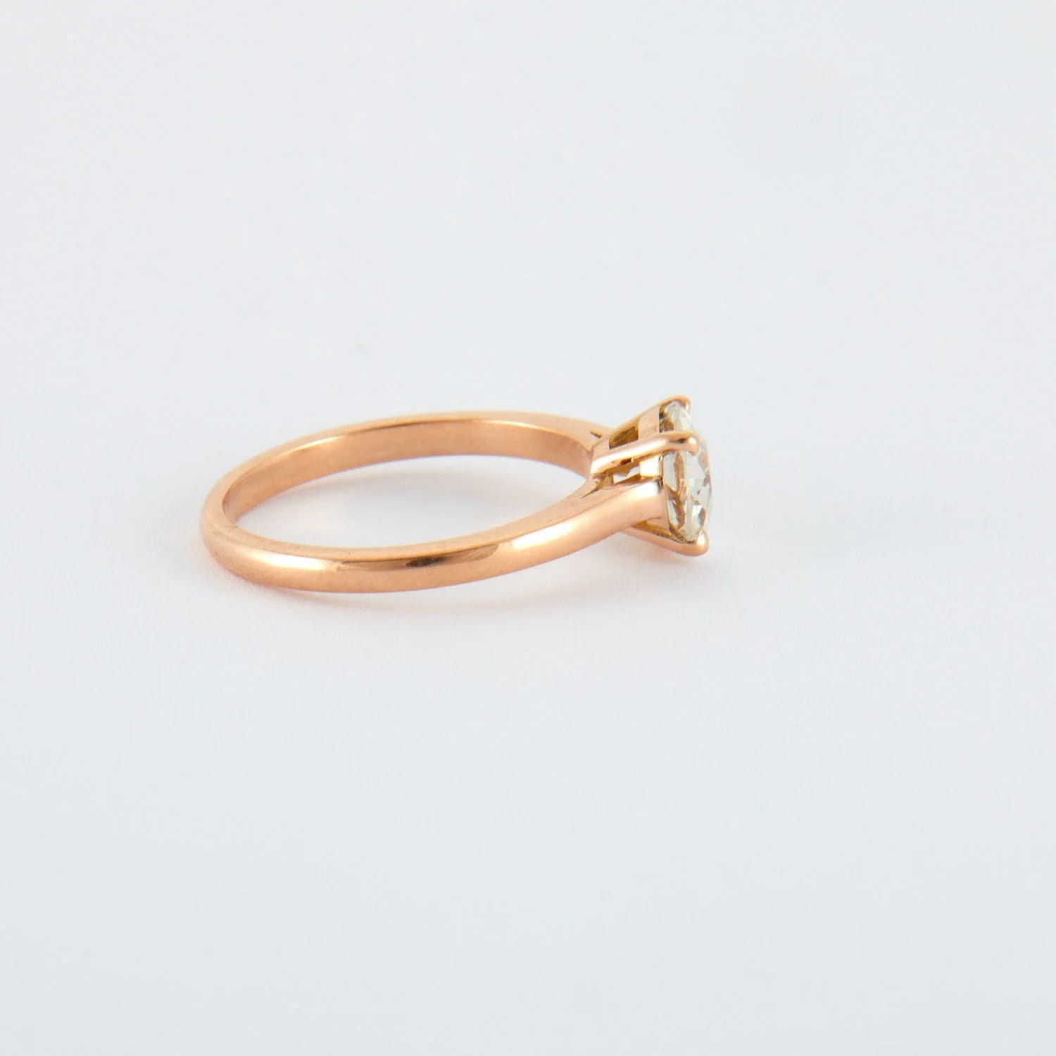 Diamond Solitaire Ring 1.08 ct Rose Gold - Image 8