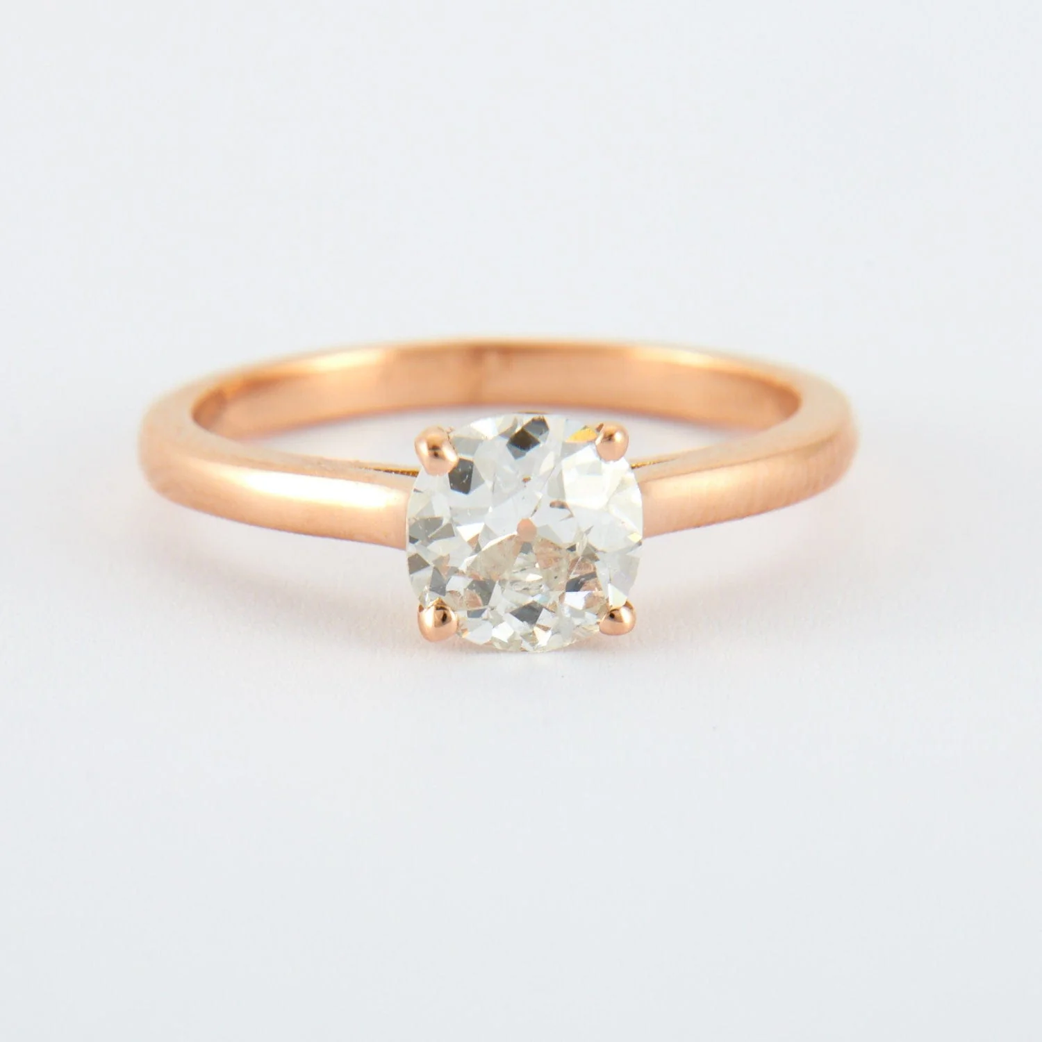 Diamond Solitaire Ring 1.08 ct Rose Gold - Image 9