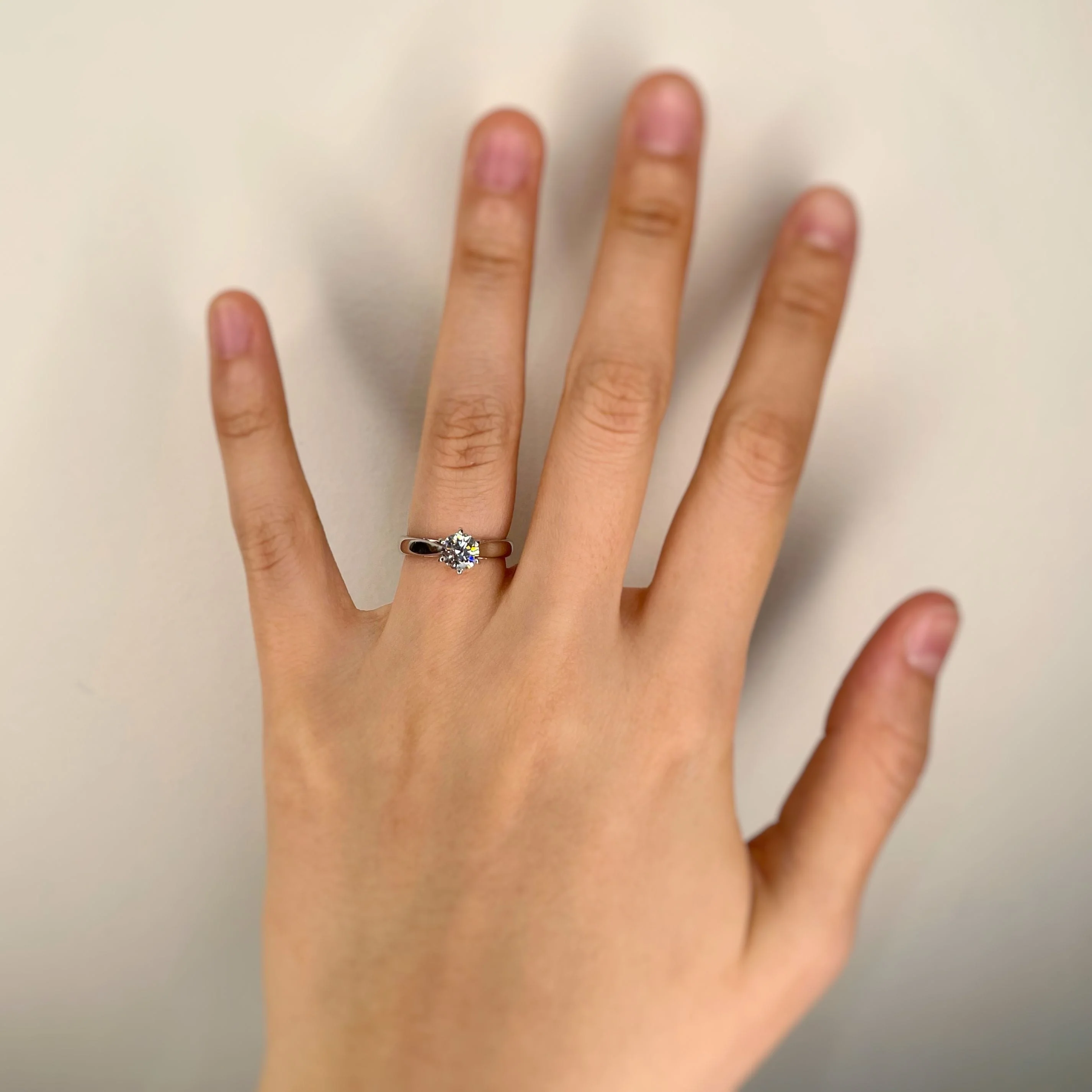 Solitaire white gold 0.71 carat G SI2 - Image 4