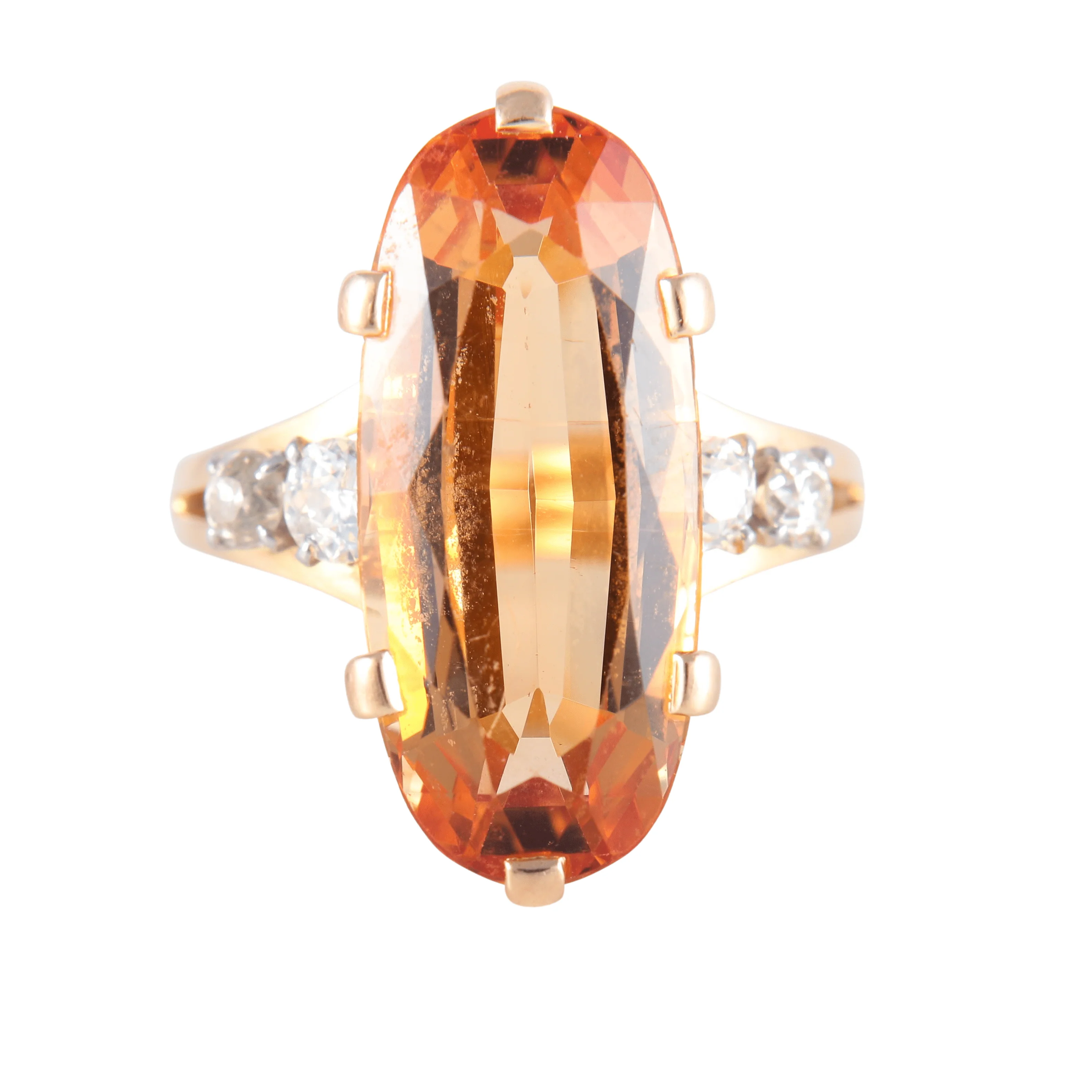 Citrine Diamond Ring