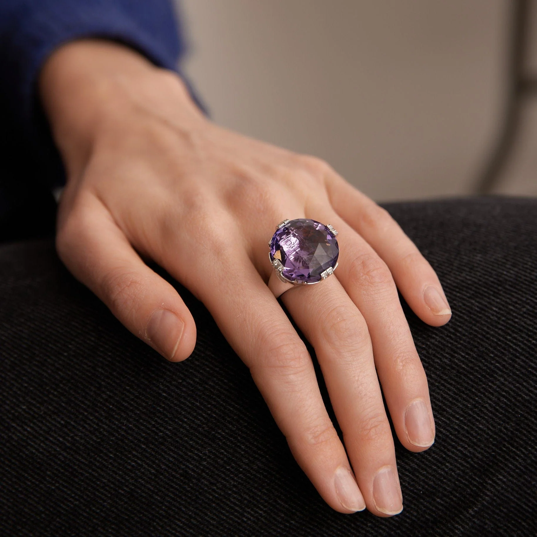 BULGARI - Amethyst Ring, Diamonds - Image 2
