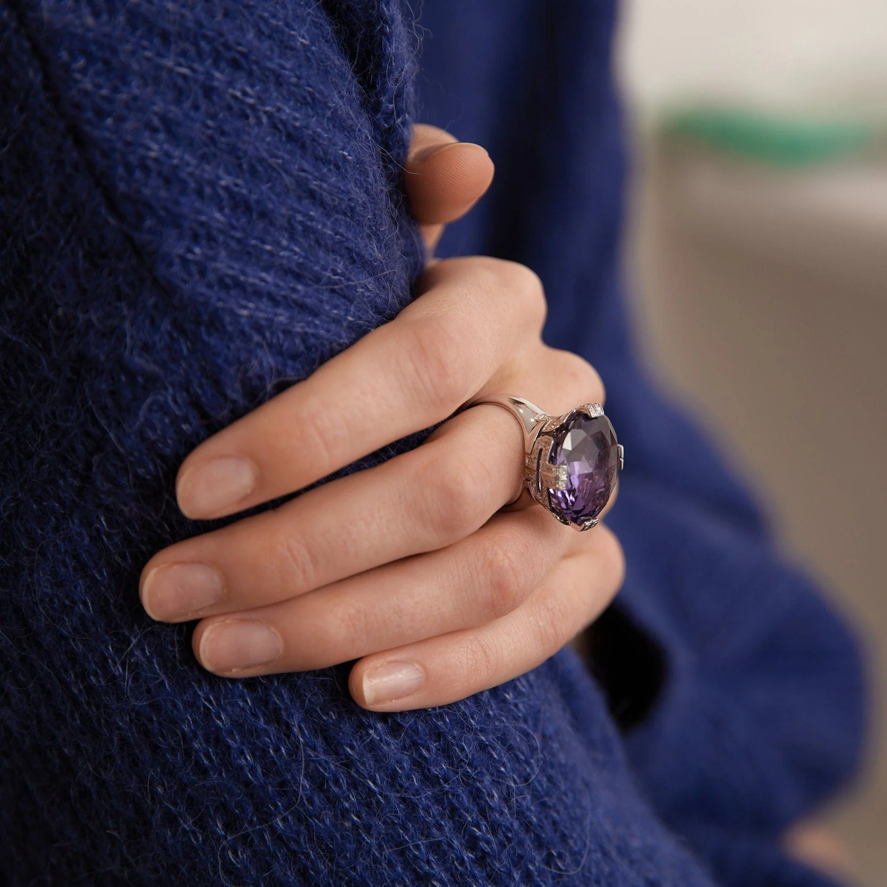 BULGARI - Amethyst Ring, Diamonds - Image 4