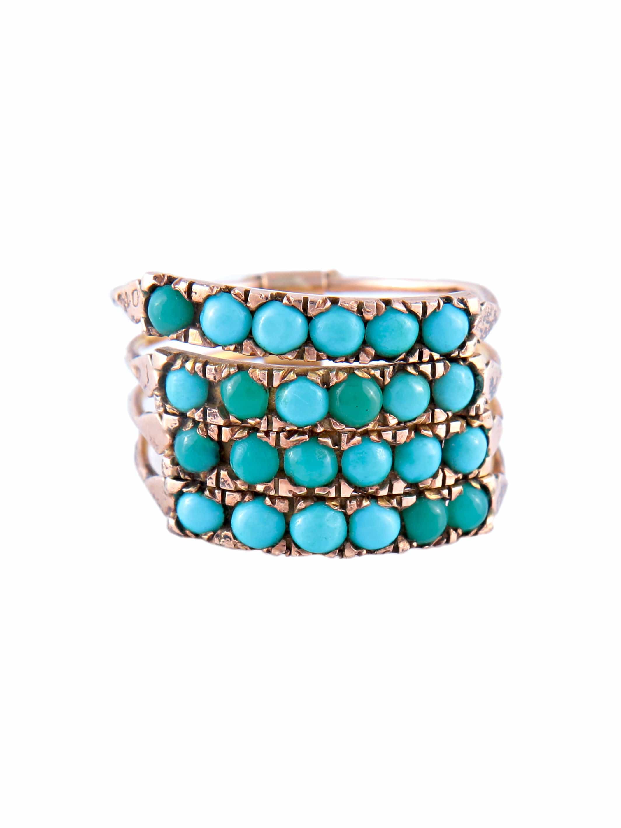 Turquoise Gold Harem Ring