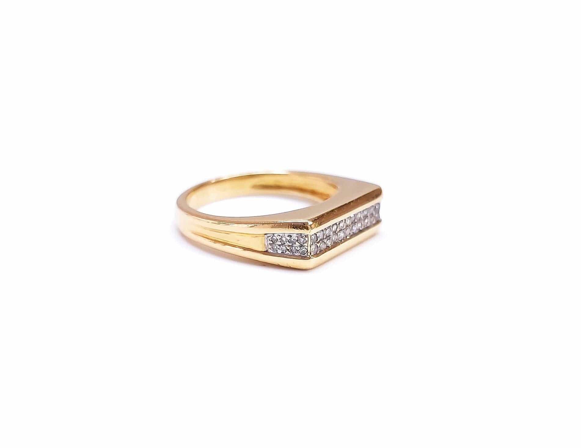 Bangle ring, yellow gold, diamonds - Image 5