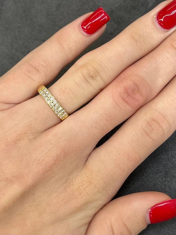 Yellow gold and diamond ring 0.27 - Image 2