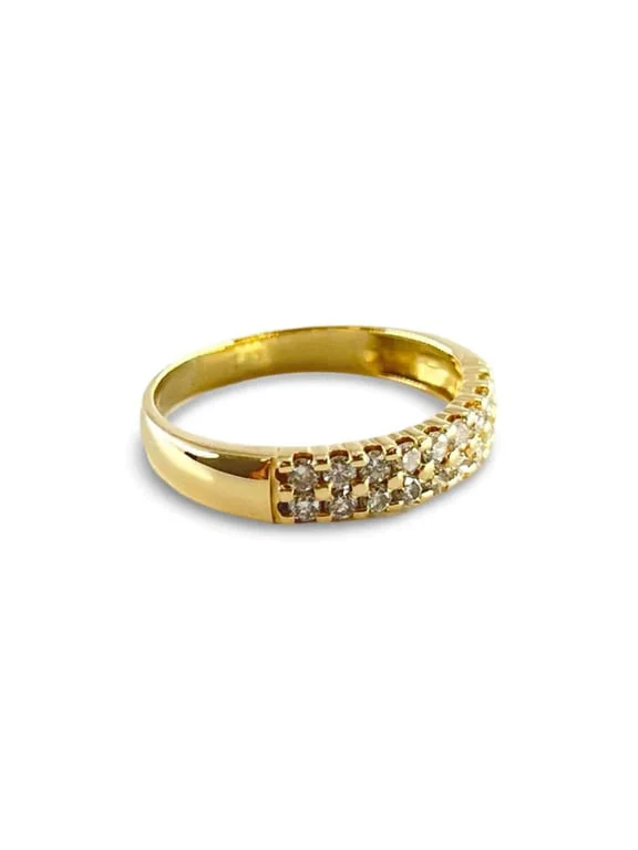Yellow gold and diamond ring 0.27 - Image 3