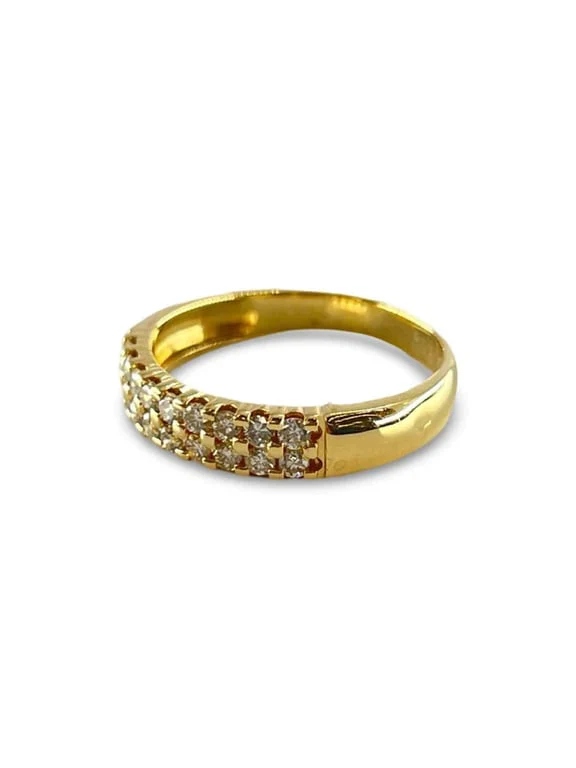 Yellow gold and diamond ring 0.27 - Image 4