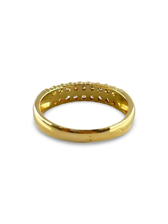 Yellow gold and diamond ring 0.27 - Image 5