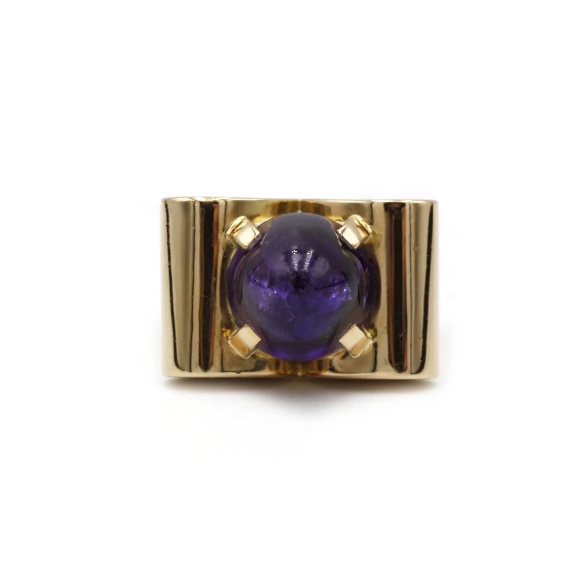 Ring TANK gold and amethyst