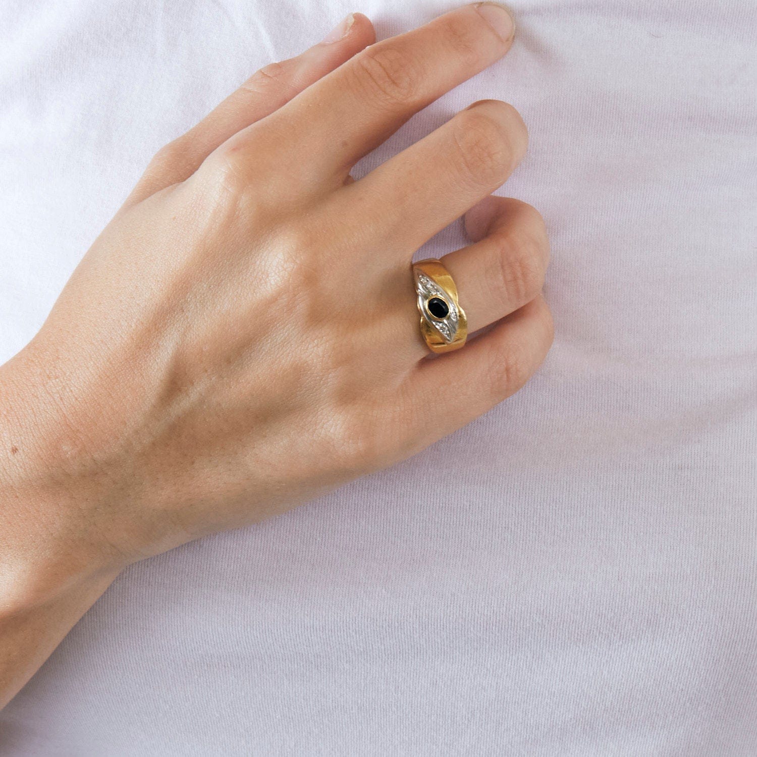 Sapphire diamond leaf ring - Image 6