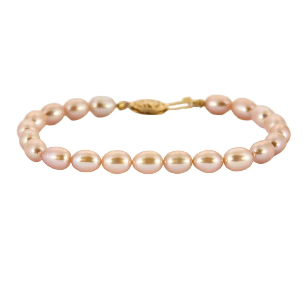 Yellow Gold Pearl Bracelet