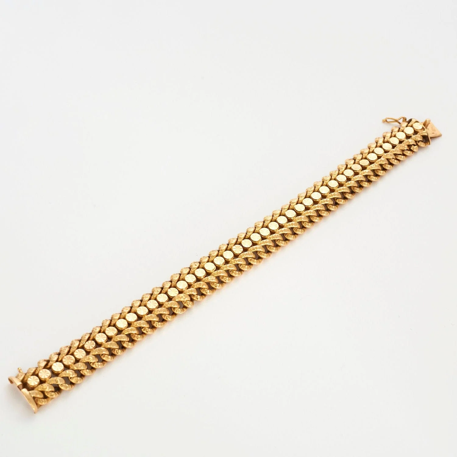 Yellow gold braided bracelet - Image 5