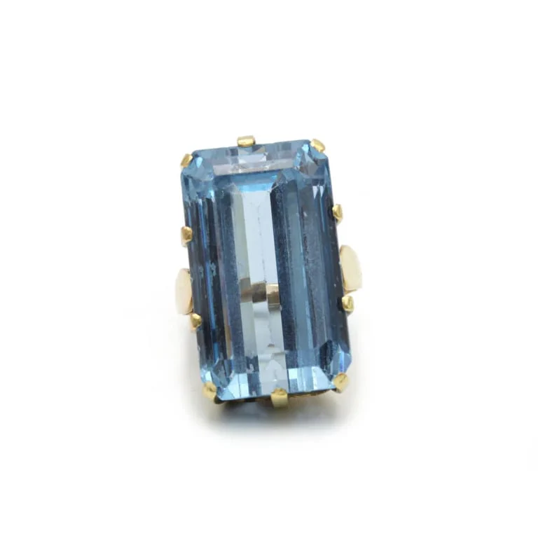 Ring - Yellow gold and topaz - Image 2
