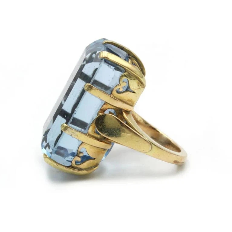 Ring - Yellow gold and topaz - Image 4