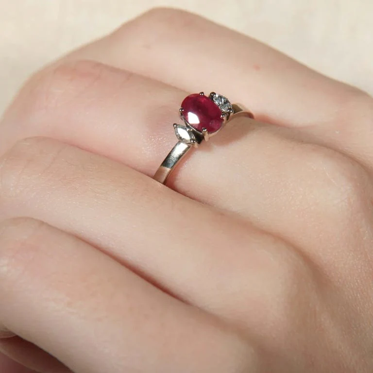 Shouldered Ruby Ring - Image 2