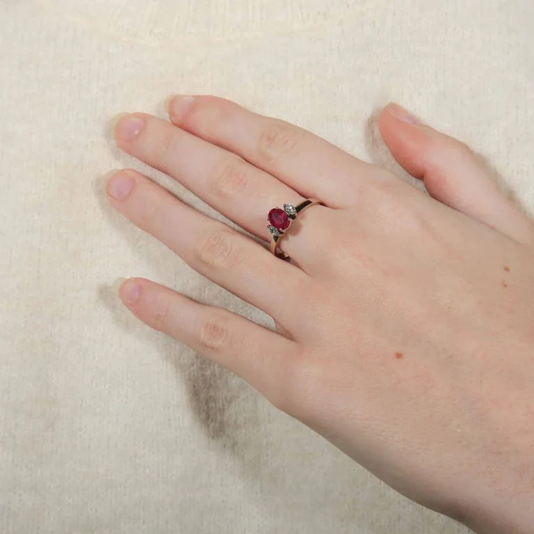 Shouldered Ruby Ring - Image 3