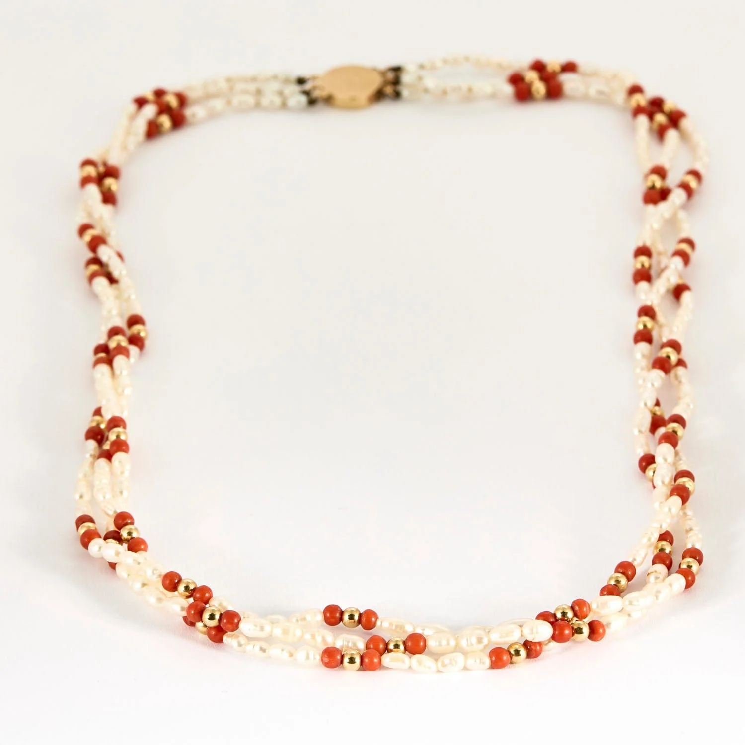 Coral pearl necklace - Image 3