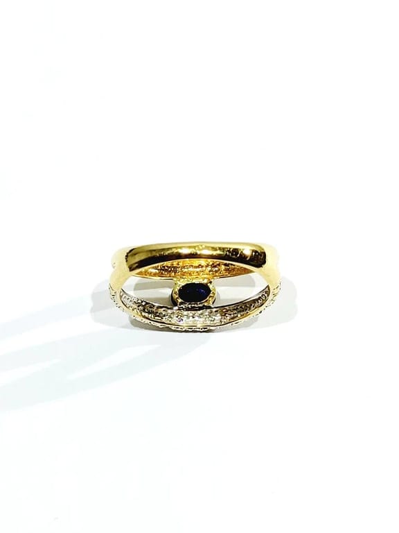 Diamond & sapphire ring - Image 16