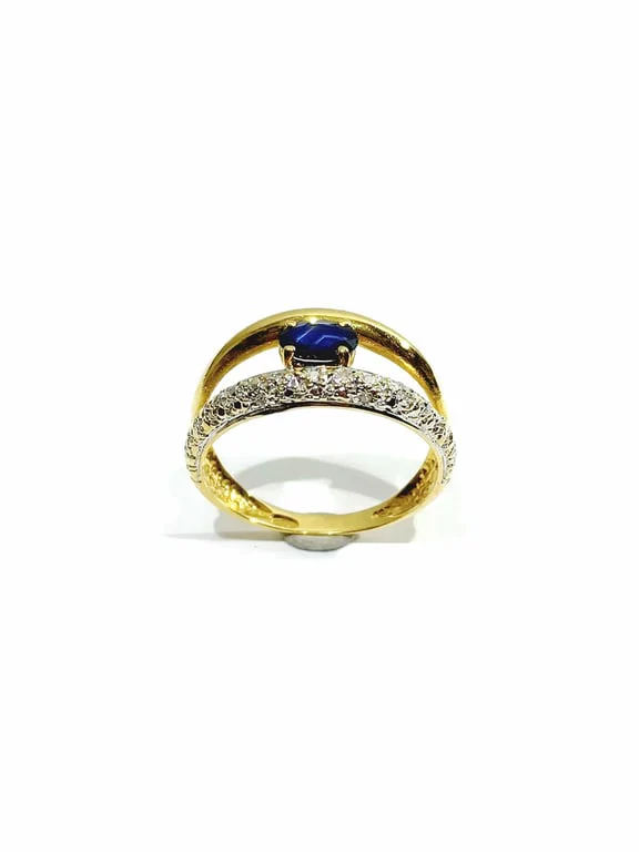 Diamond & sapphire ring - Image 4