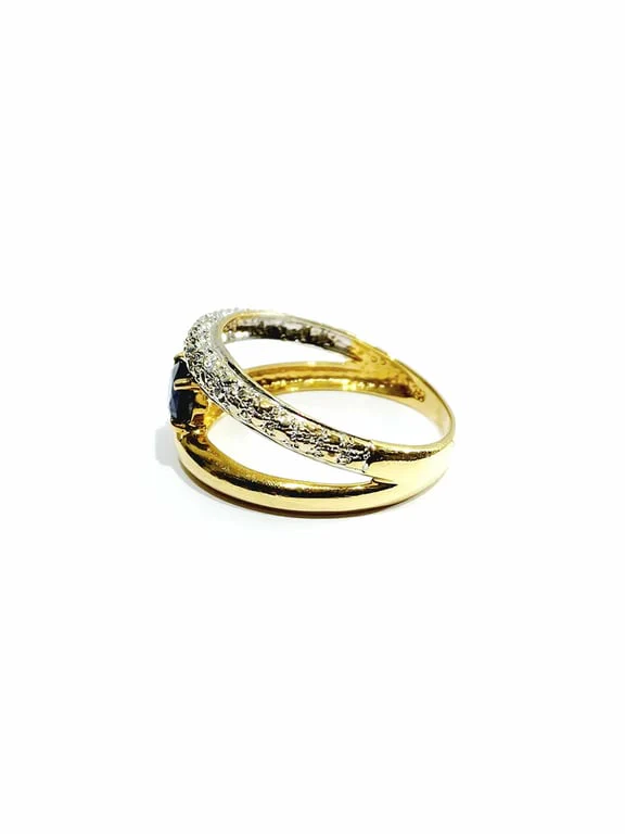 Diamond & sapphire ring - Image 9
