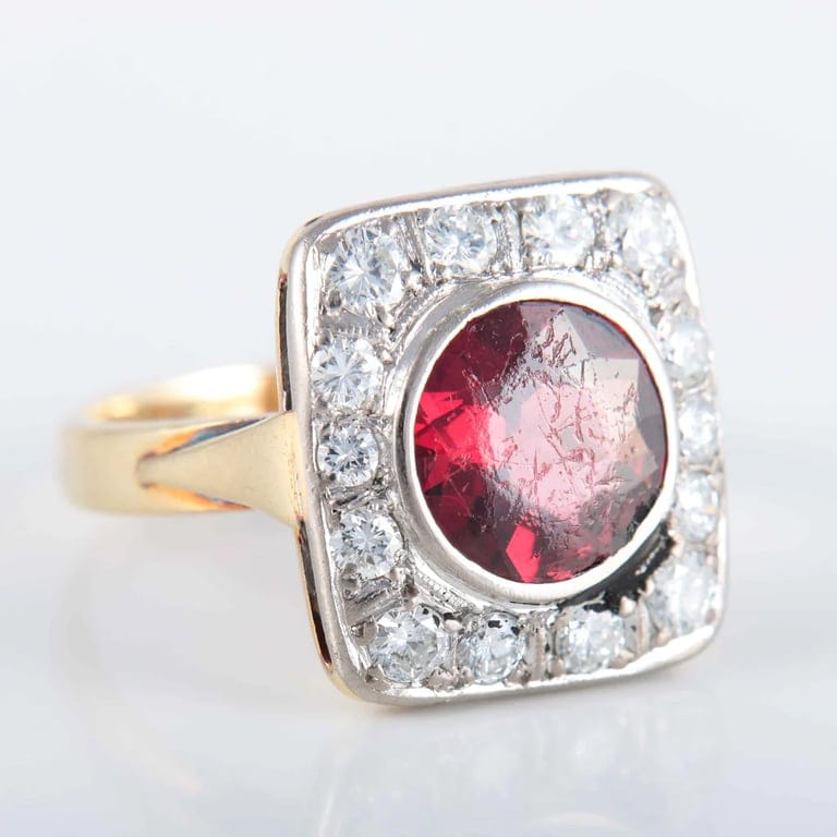 Garnet Diamond Ring - Image 5