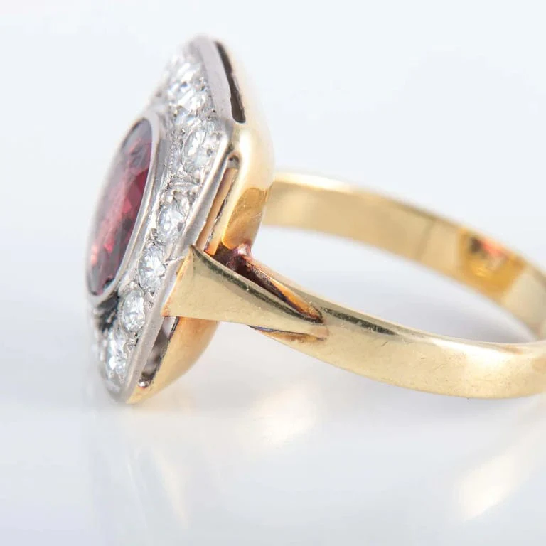 Garnet Diamond Ring - Image 6