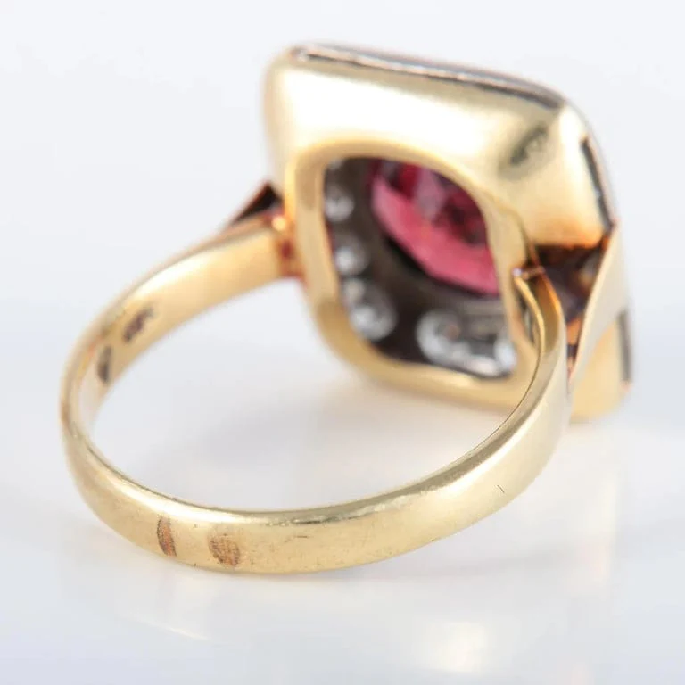 Garnet Diamond Ring - Image 9