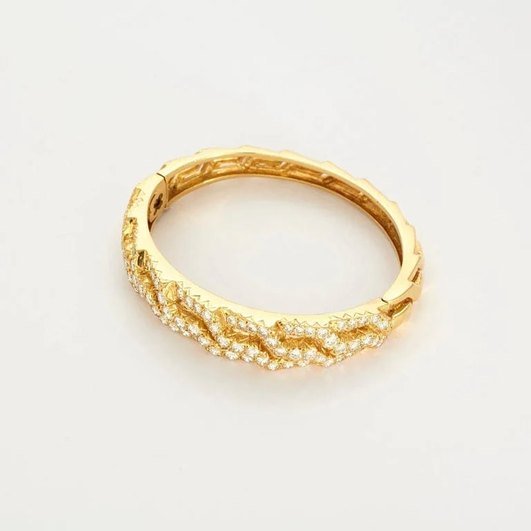 Bracelet tank yellow gold diamonds - Image 3