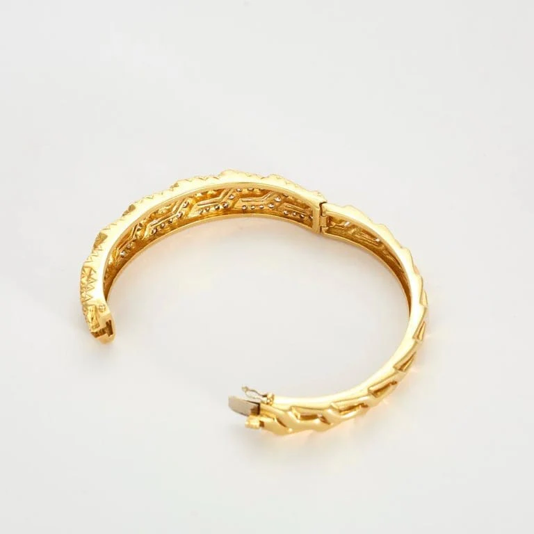 Bracelet tank yellow gold diamonds - Image 4