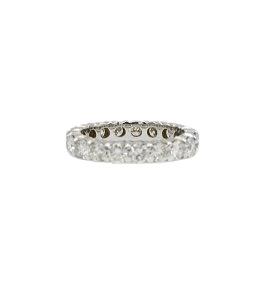 White gold wedding ring set with diamonds