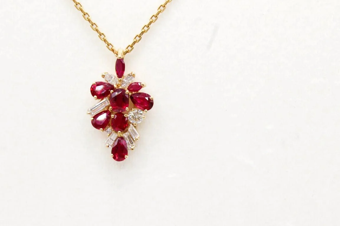 Ruby and diamond pendant 