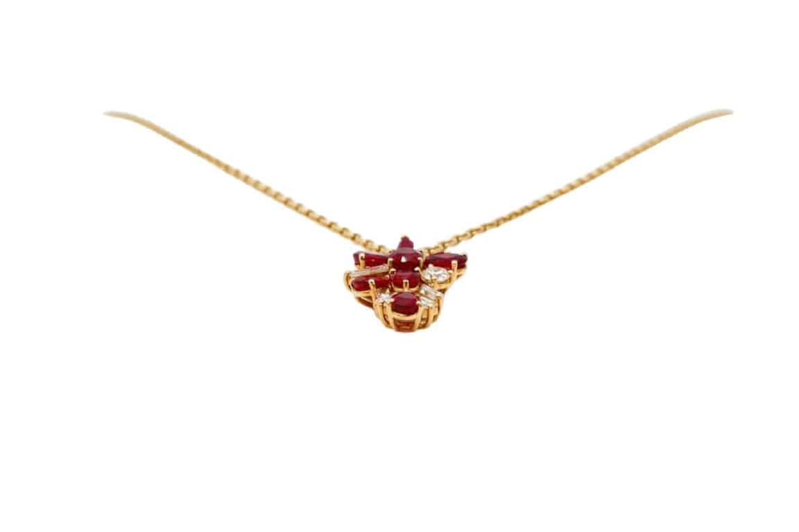 Ruby and diamond pendant  - Image 2