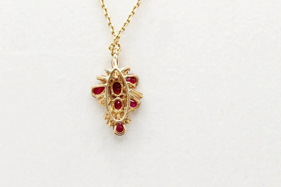 Ruby and diamond pendant  - Image 3