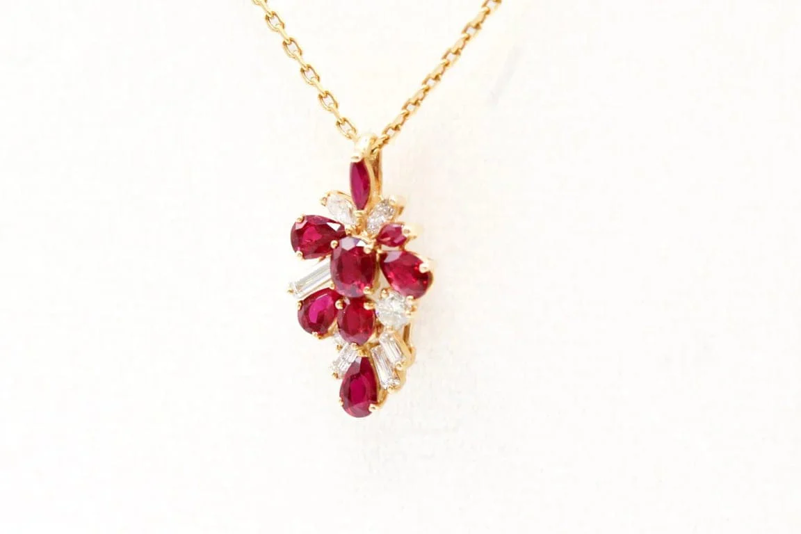 Ruby and diamond pendant  - Image 4