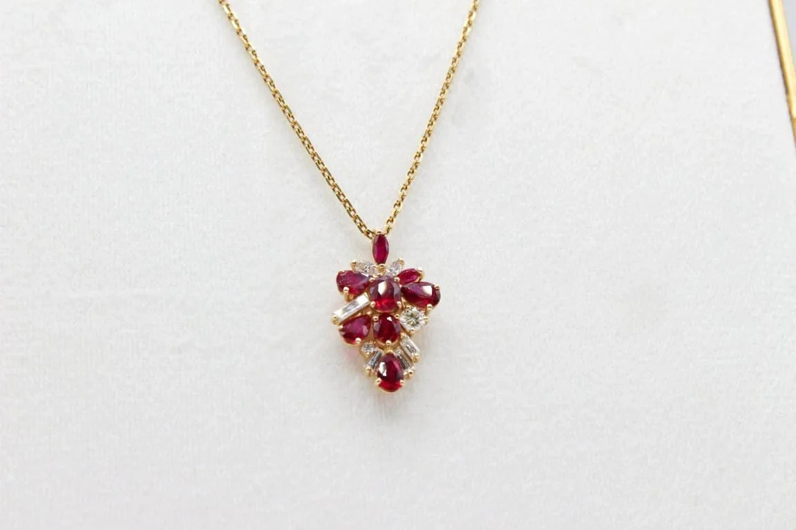 Ruby and diamond pendant  - Image 5