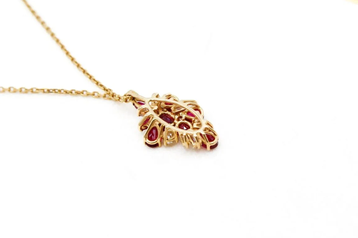 Ruby and diamond pendant  - Image 6