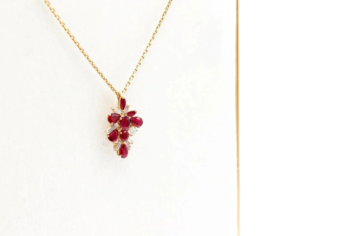 Ruby and diamond pendant  - Image 7