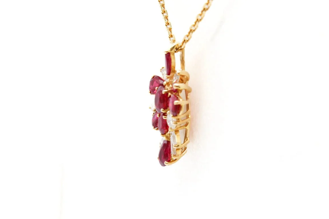 Ruby and diamond pendant  - Image 8