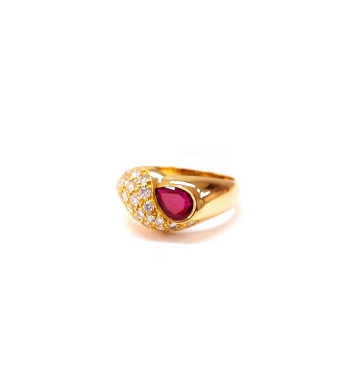 Ruby and diamond bangle ring - Image 4