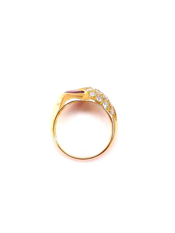 Ruby and diamond bangle ring - Image 6
