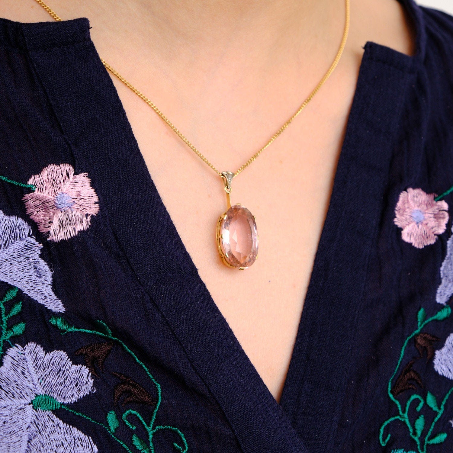 Pink Tourmaline Necklace - Image 3