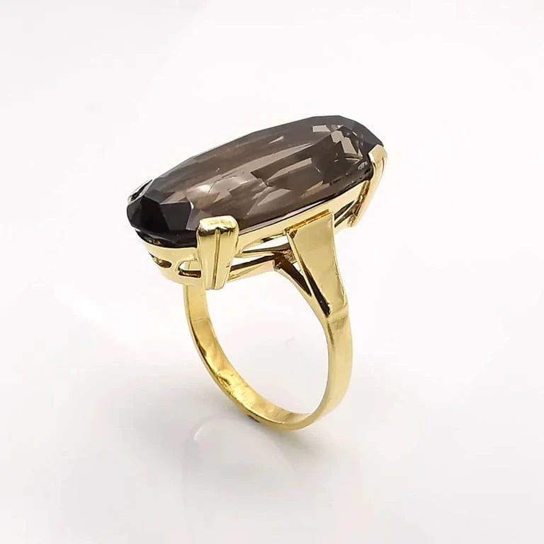 yellow gold quartz ring - Image 6
