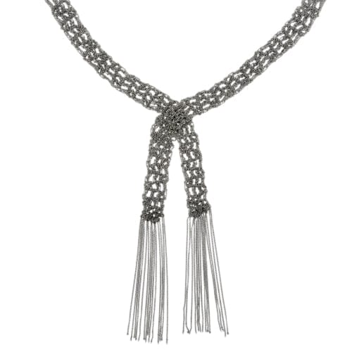 White gold lariat necklace  - Image 2