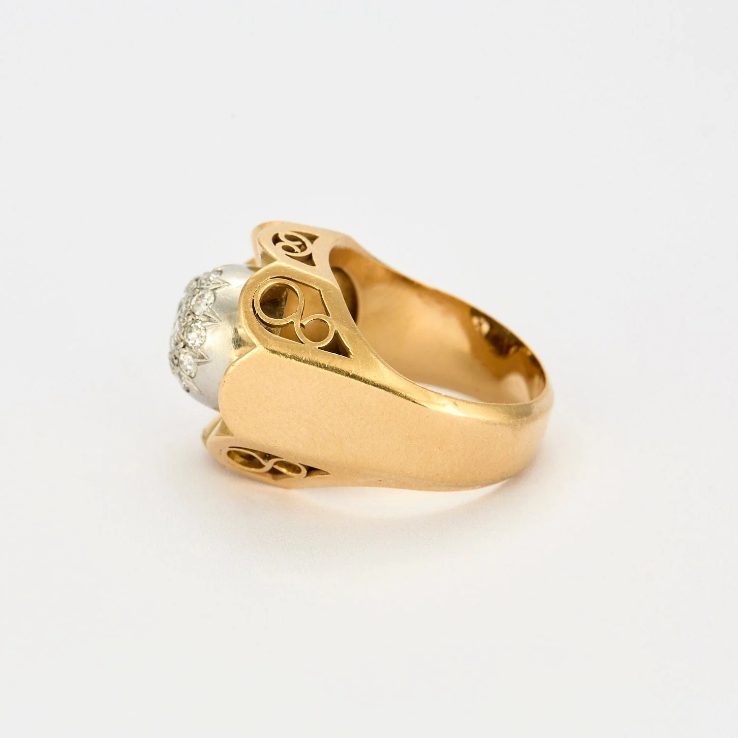 Ring Tank yellow gold diamonds