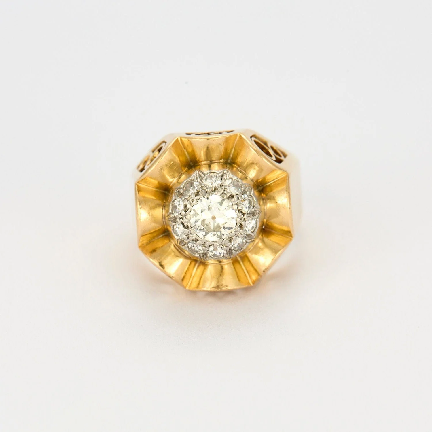 Ring Tank yellow gold diamonds - Image 5