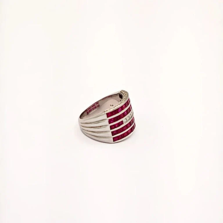 White Gold Ruby ring  - Image 3