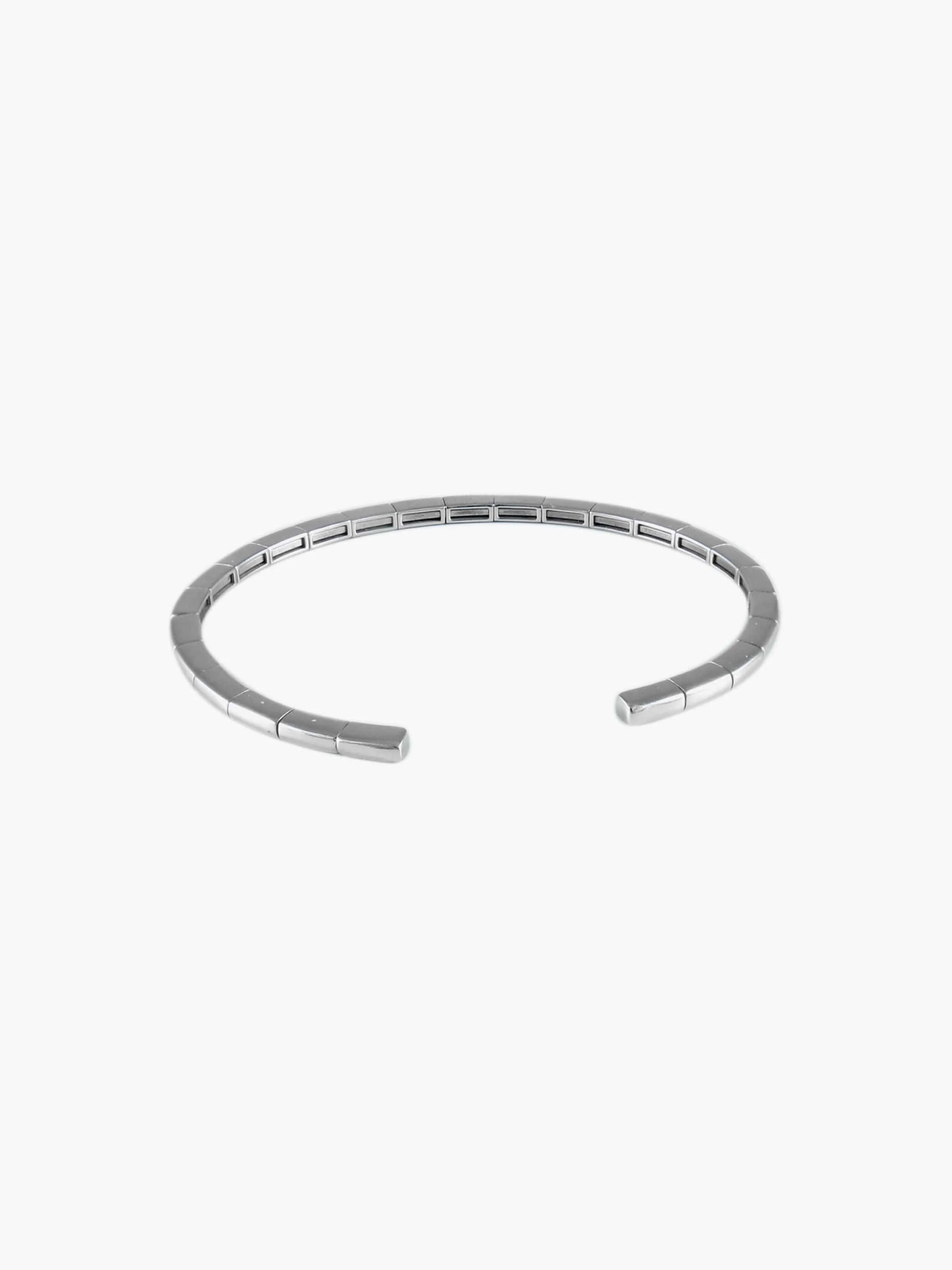 White Gold Diamond Bangle Bracelet - Image 3